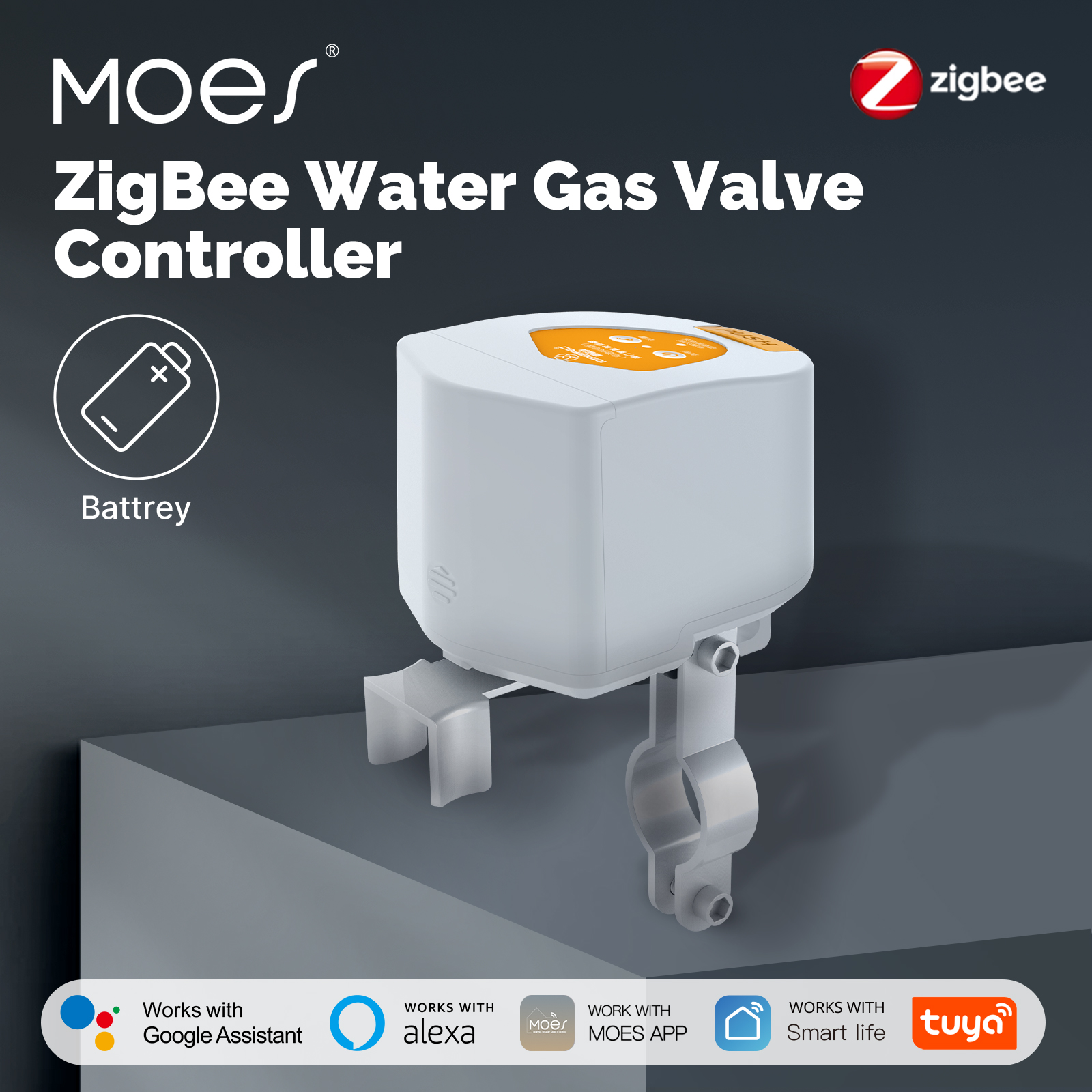 Smart Home Elements - MOES Tuya ZigBee Smart battery Water