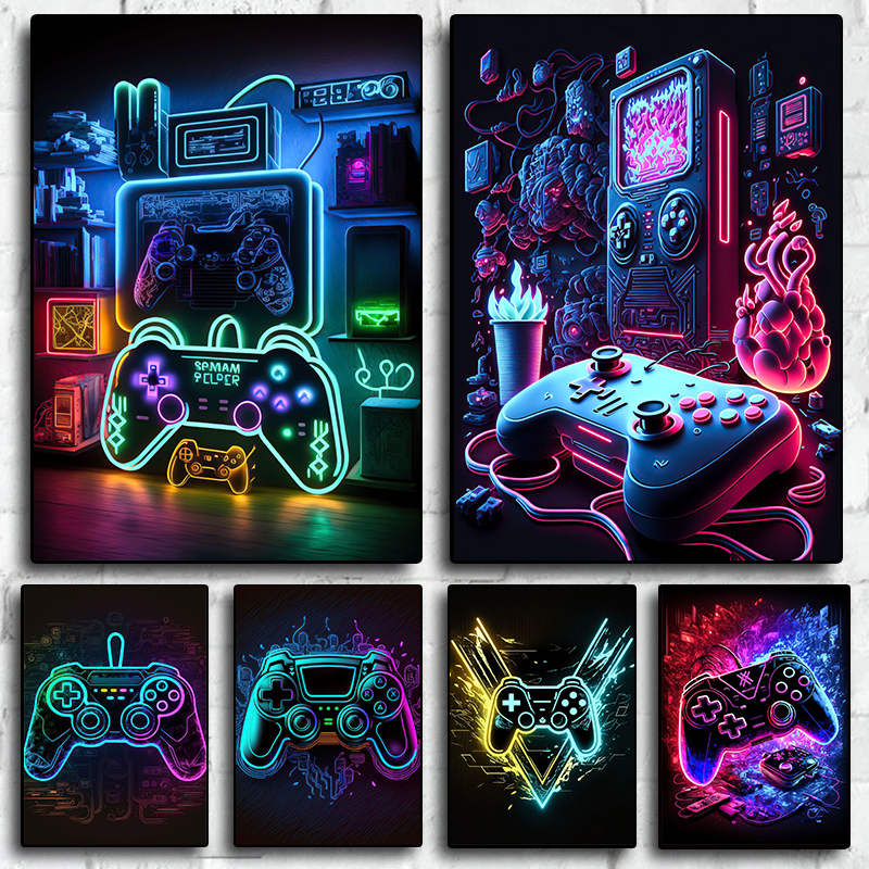 Smart Home Poster - Cool Gaming Wall Art Canvas Painting,