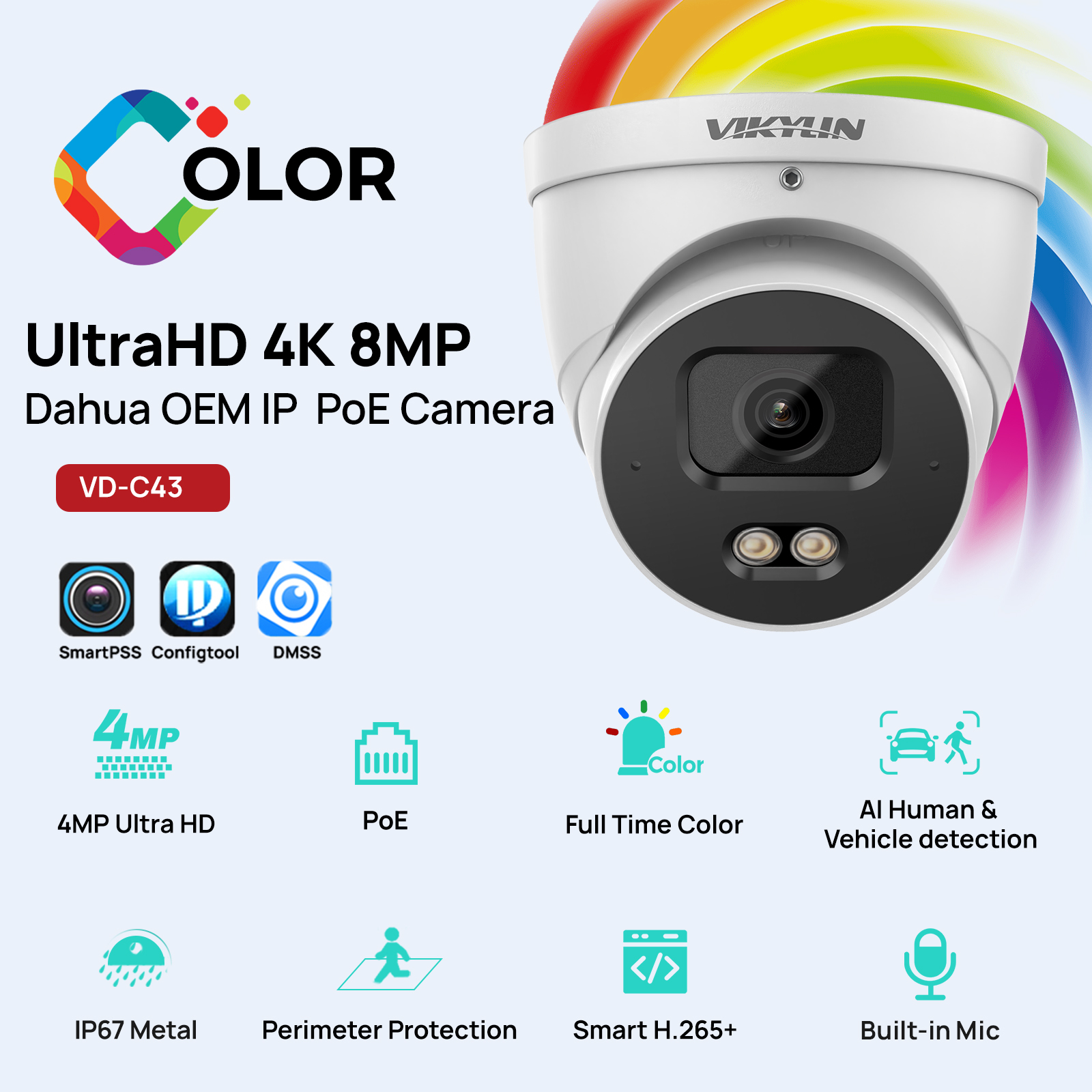 Smart Home Login - VIKYLIN 4MP Full Color IP Security