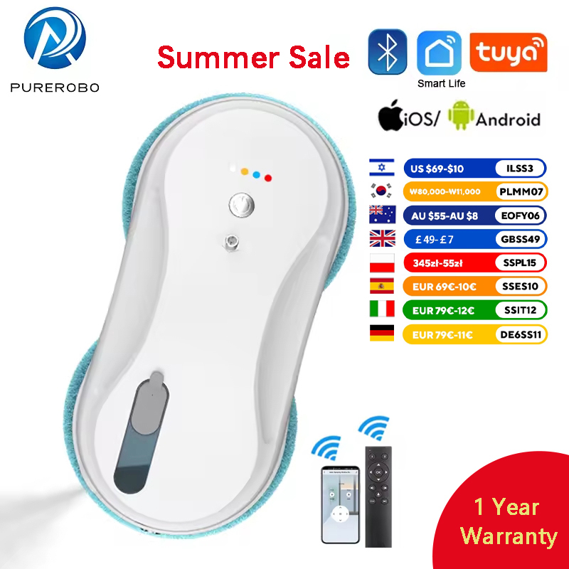 Smart Home Elements - Robot Window Cleaner Purerobo W-R3S Automatic