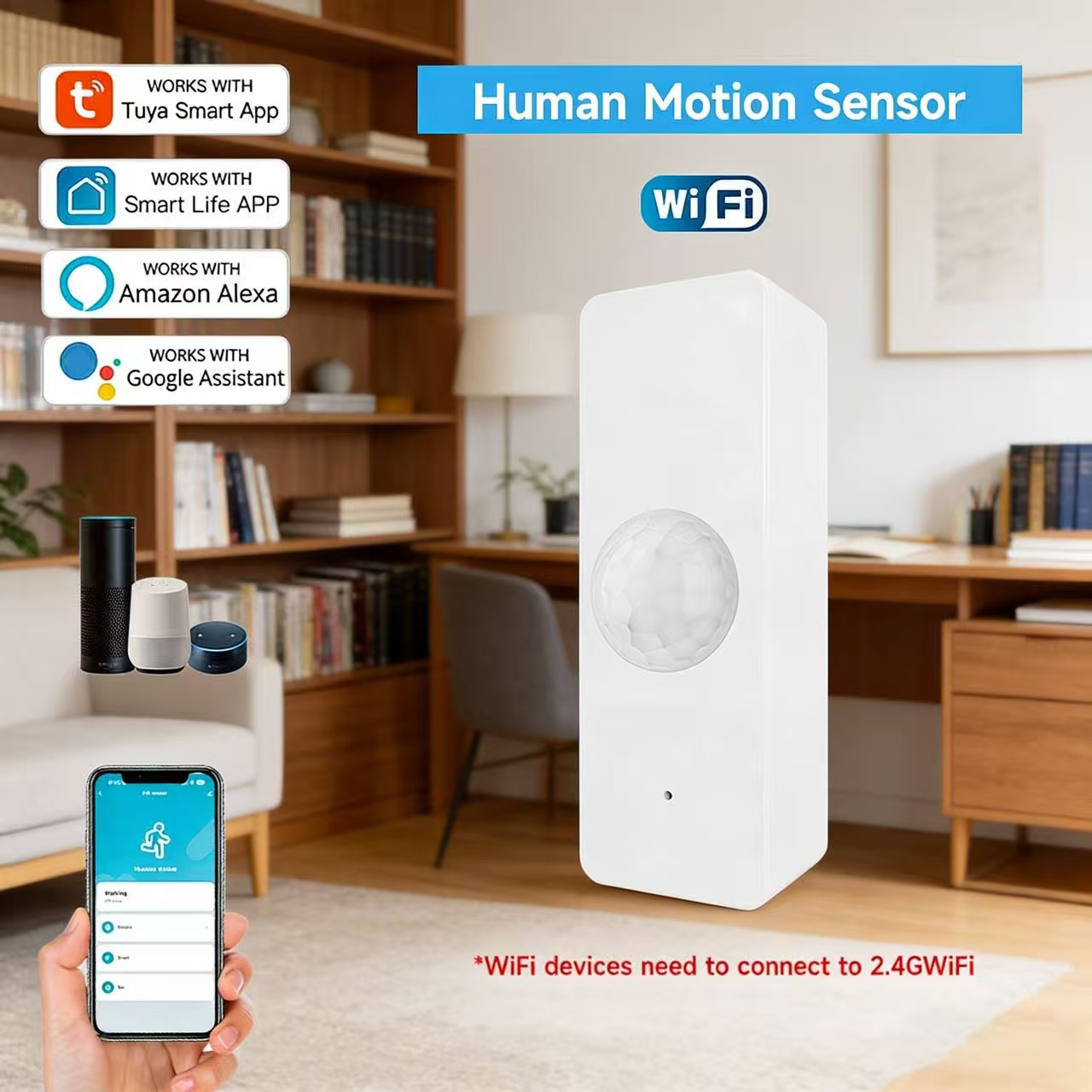 Smart Home Wiser - WiFi Smart PIR Motion Sensor Tuya