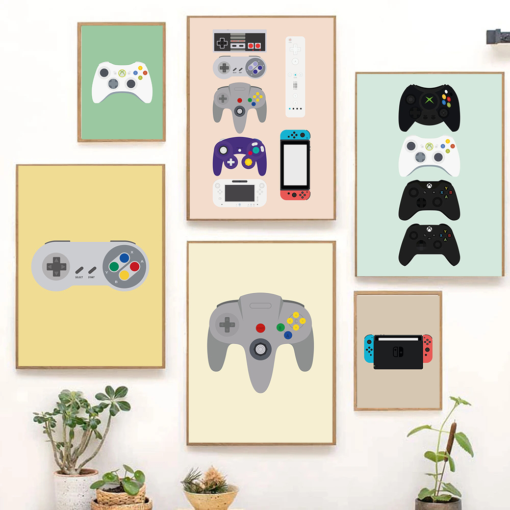 Smart Home Poster - Retro Video Game Controllers Poster Handheld