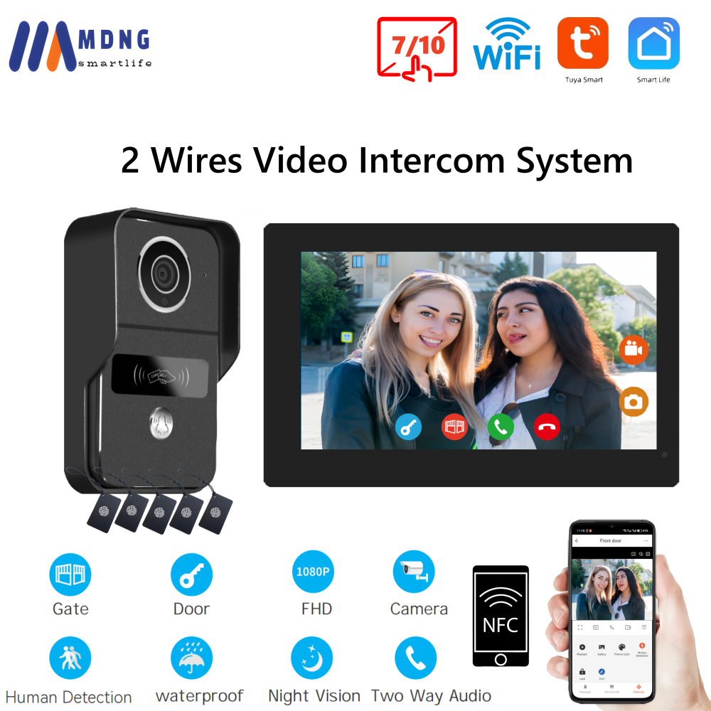 Smart Home Video Doorbell Enhanced Security With Smart Doorbell - 1080P Tuya Smart Doorbell Camera Home