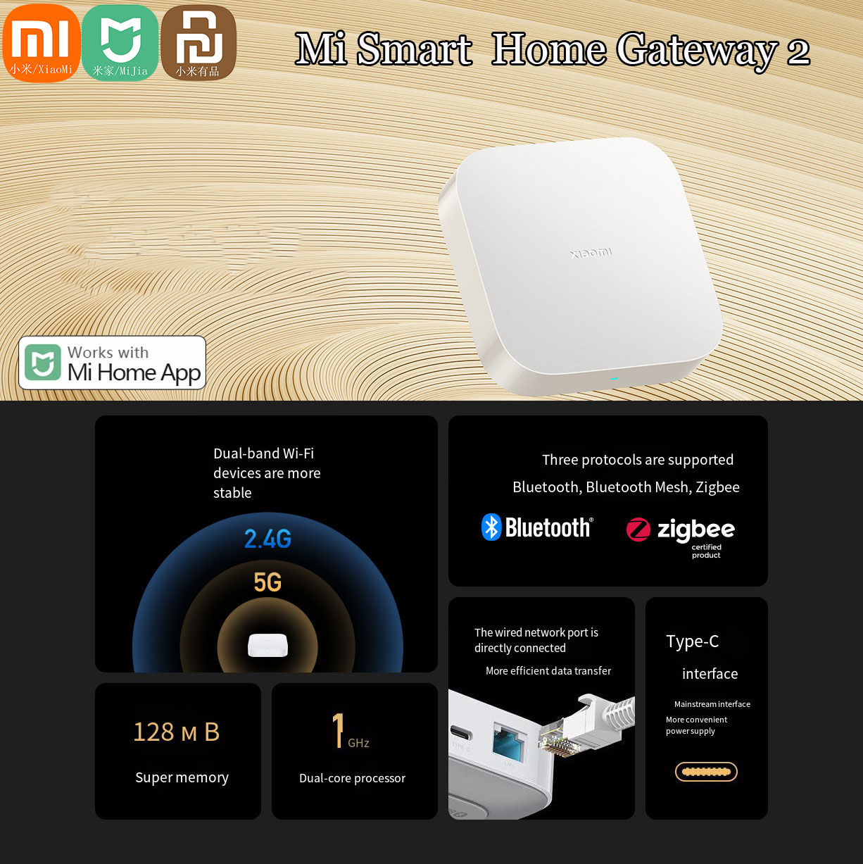 Original Xiaomi Mijia Smart Ho - огляд і ціна Smart Home Xiaomi Hub 2