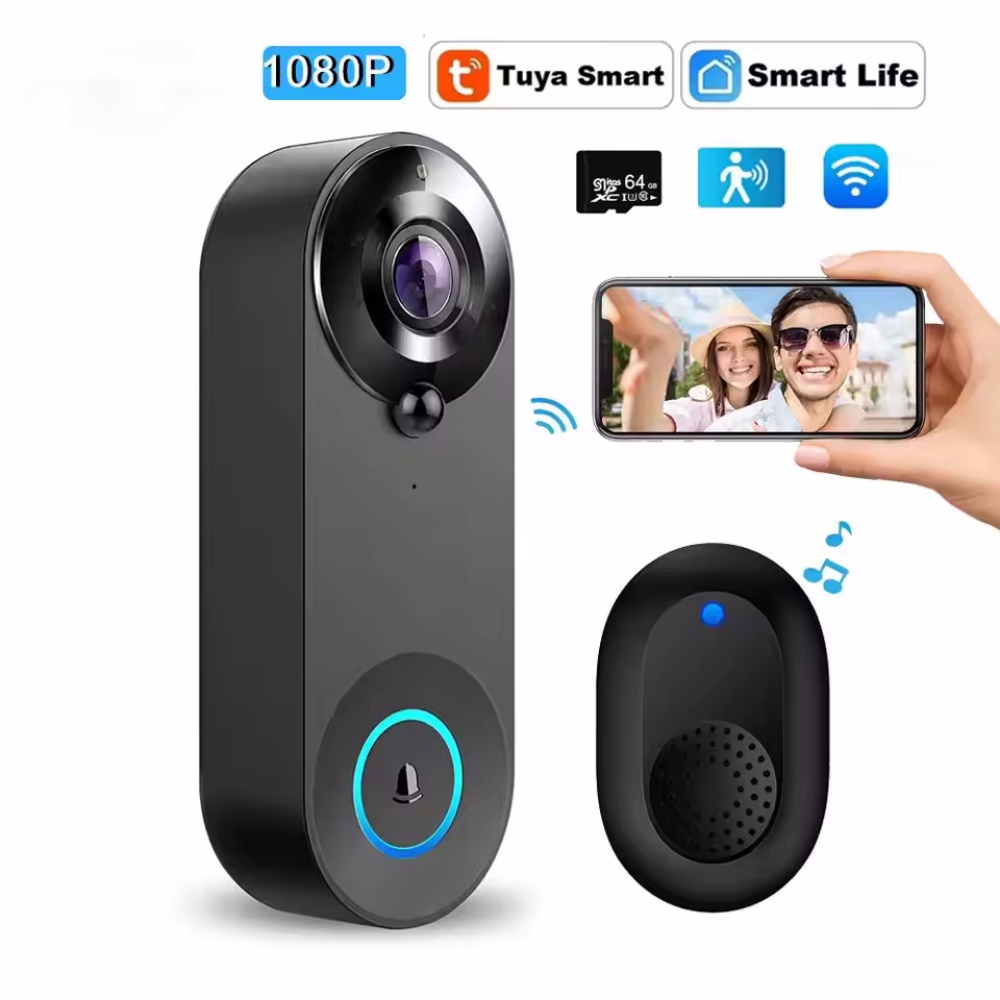 Tuya 1080P Wireless WIFI Doorb - огляд і ціна Smart Home Video Doorbell Enhanced Security With Smart Doorbell