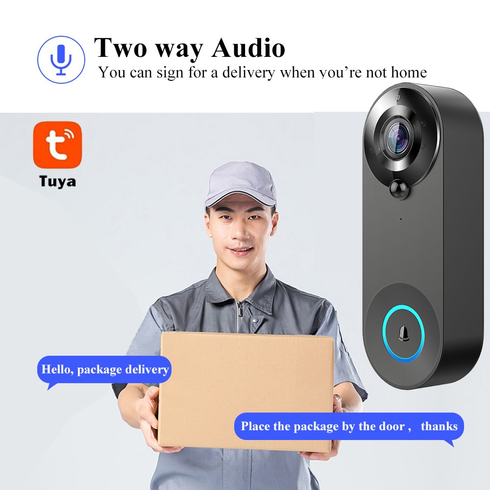 Tuya 1080P Wireless WIFI Doorb - огляд і ціна Smart Home Video Doorbell Enhanced Security With Smart Doorbell