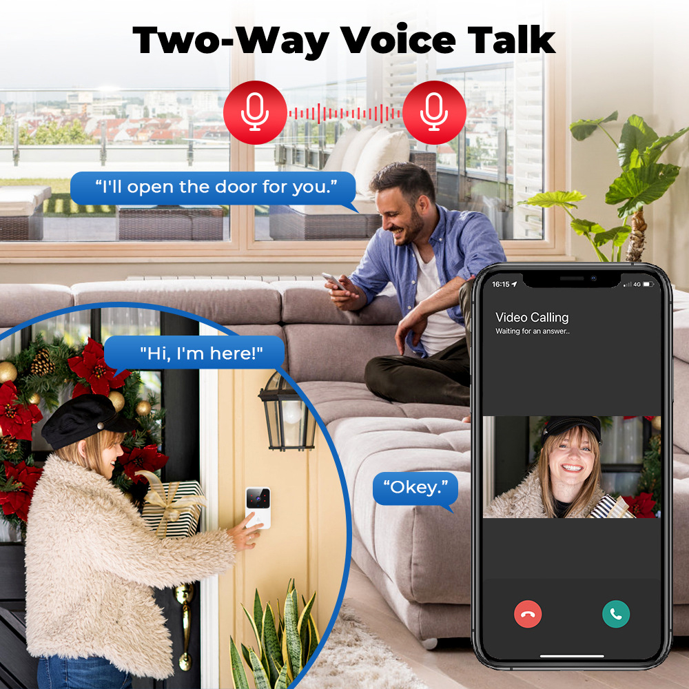 Tuya WiFi Video Doorbell Wirel - огляд і ціна Smart Home Video Doorbell Enhanced Security With Smart Doorbell