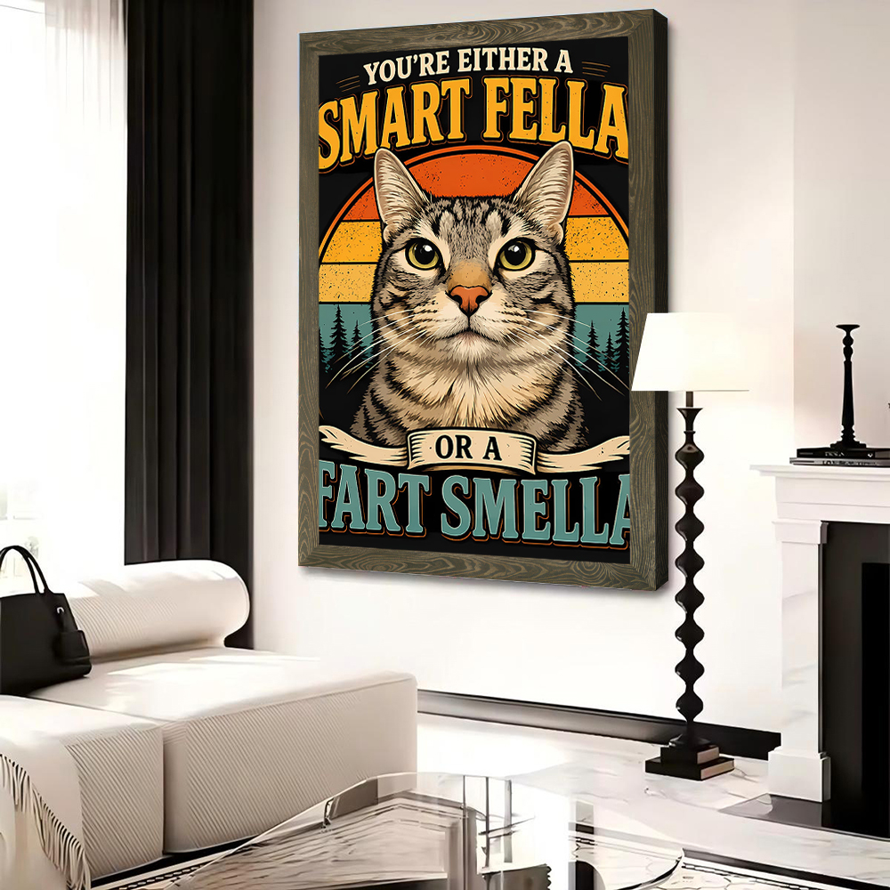 Funny Cat 'Smart Fella or Fart - огляд і ціна Smart Home Poster