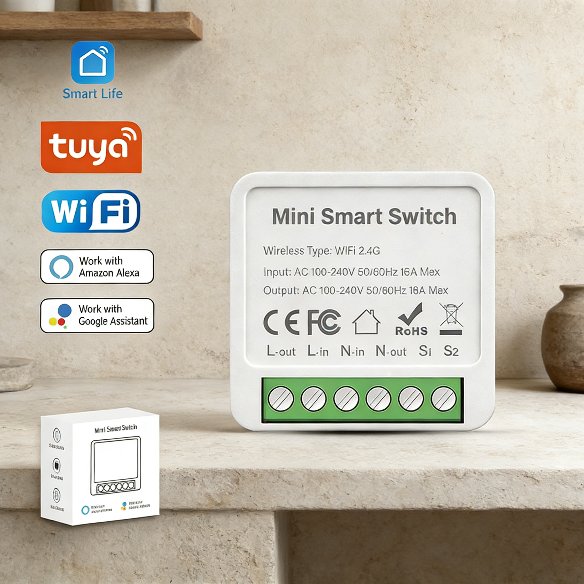 Tuya Smart WiFi Switch Module  - огляд і ціна Home Automation Kit