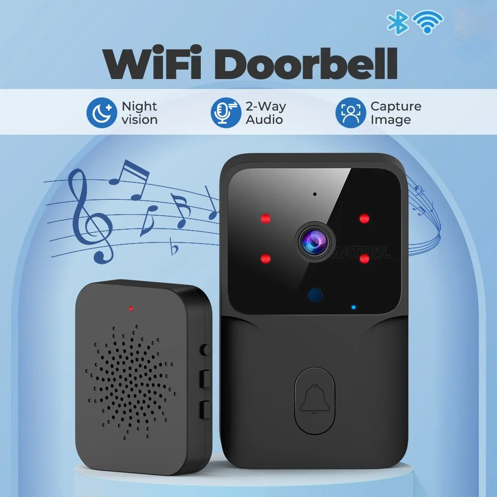 Smart Home WiFi Video Doorbell - огляд і ціна Smart Home Video Doorbell Enhanced Security With Smart Doorbell