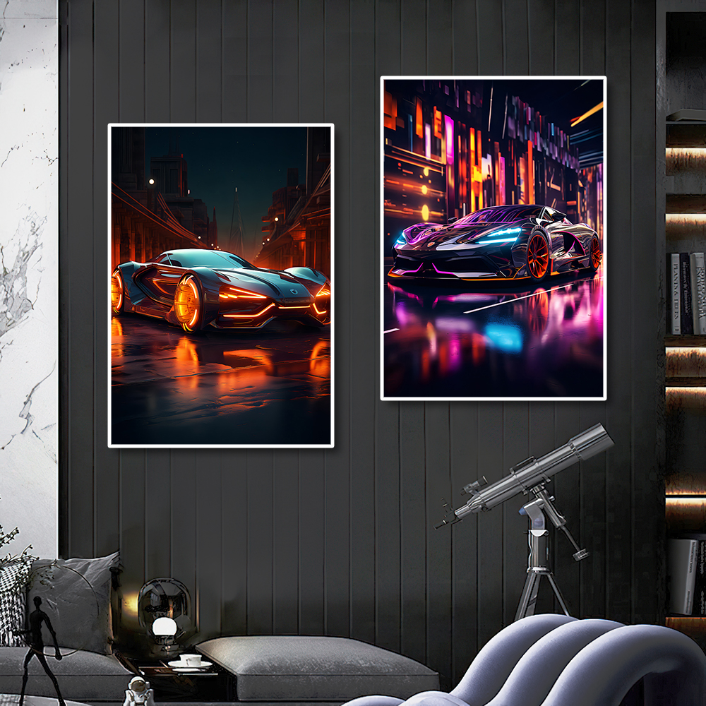 80s 90s Colorful Neon Cyberpun - огляд і ціна Smart Home Poster