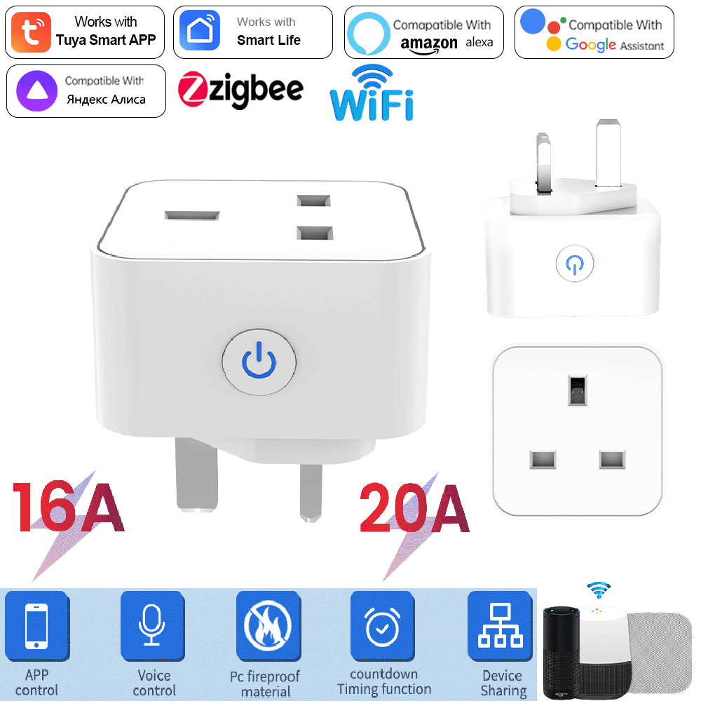 Tuya Smart Socket 16A/20A WiFi - огляд і ціна Smart Home Wiser
