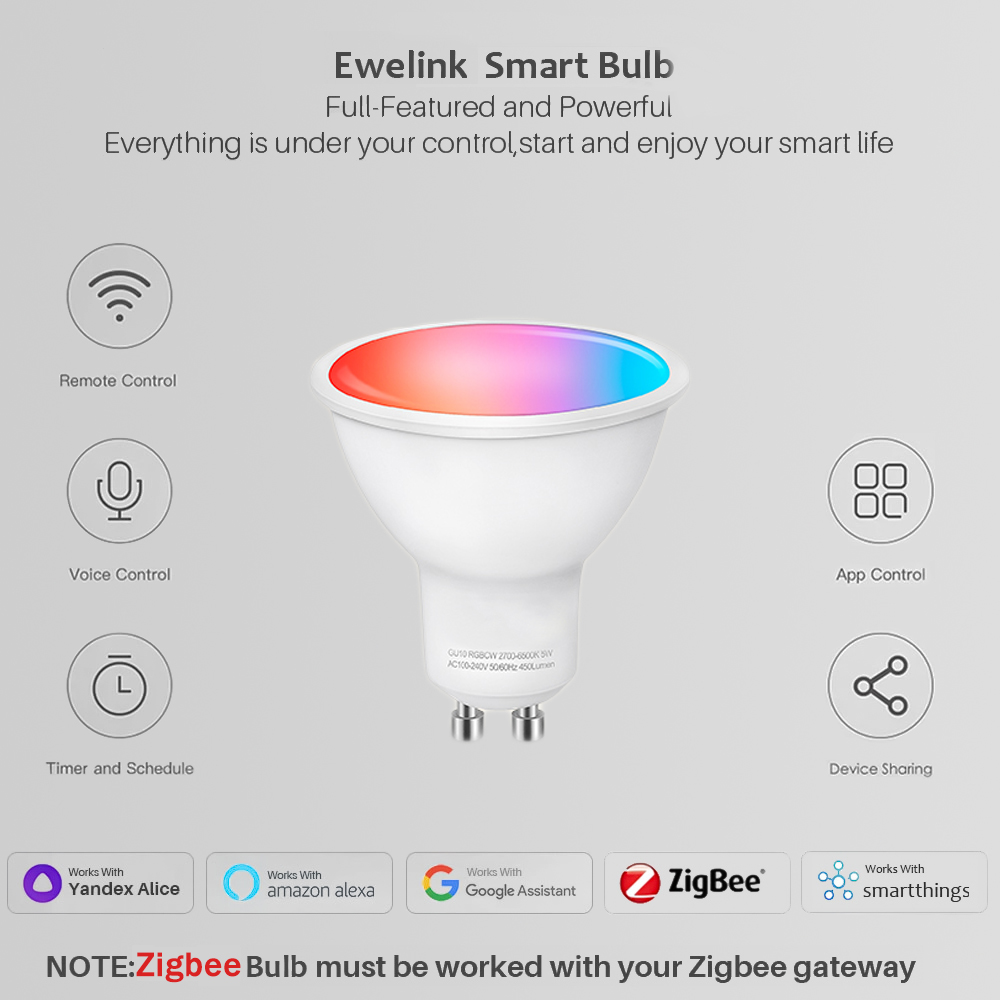 Ewelink GU10 Zigbee LED Bulbs  - огляд і ціна Smart Home Energy
