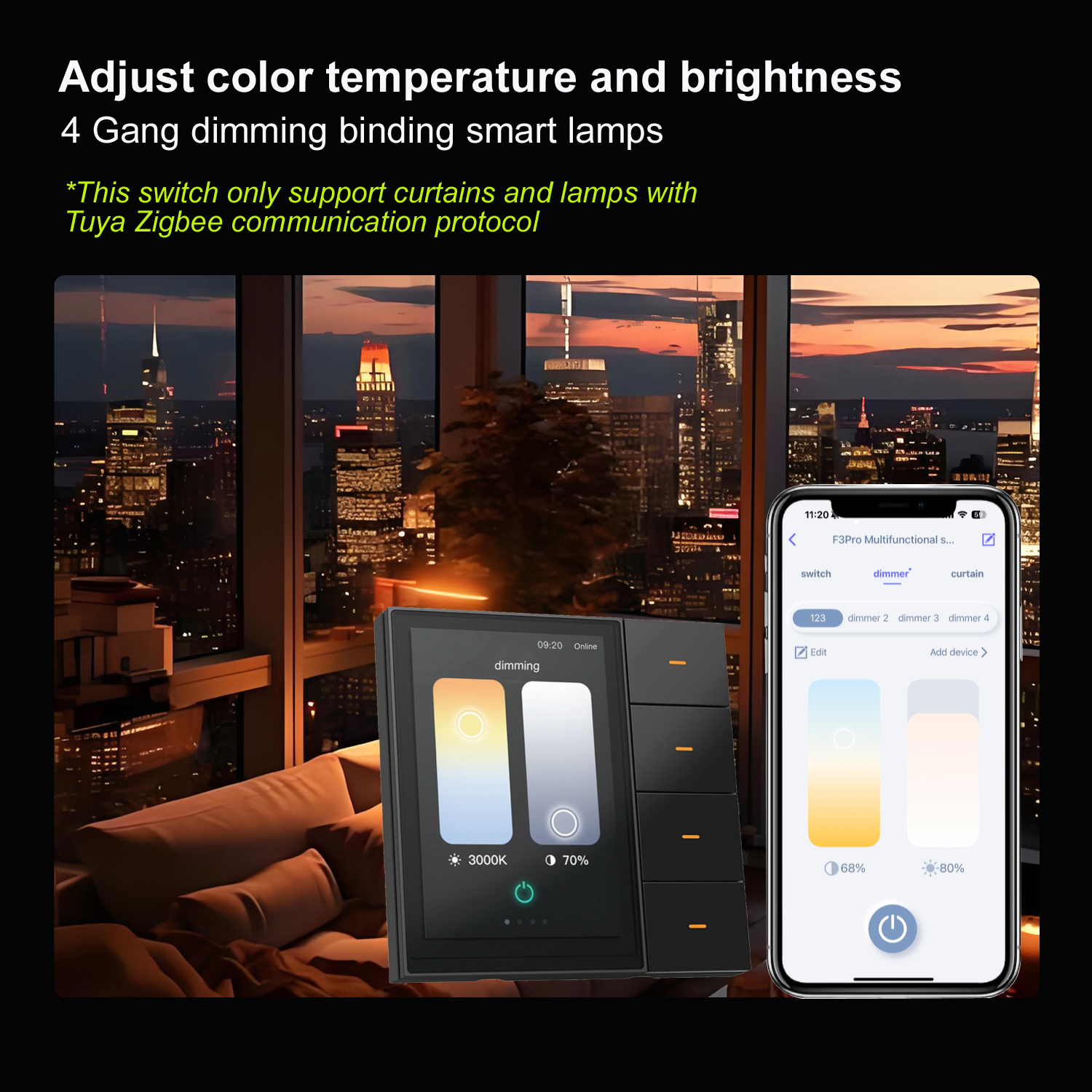 F3-pro Tuya Smart Panel ZigBee - огляд і ціна Smart Home Sistem
