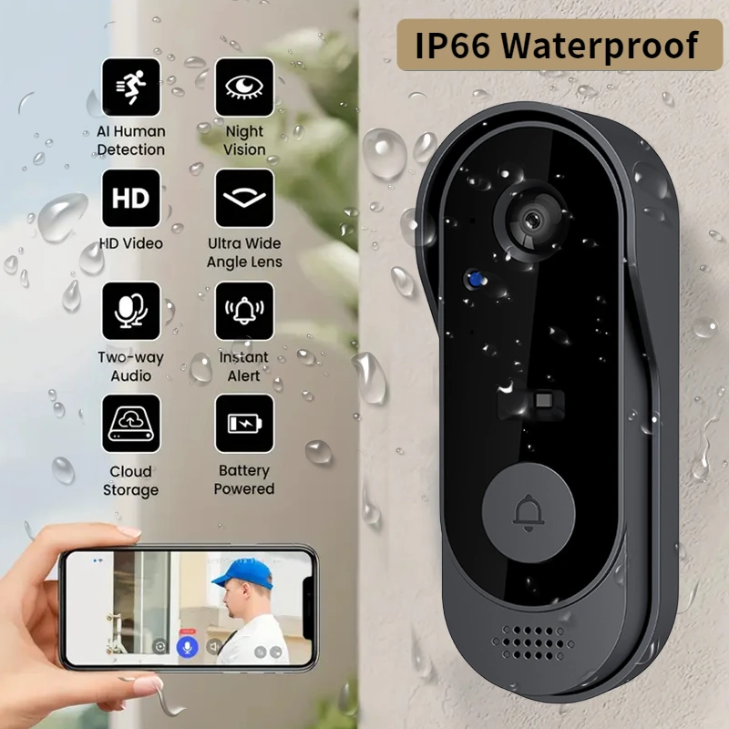 Tuya Smart Home Waterproof Doo - огляд і ціна Smart Home Video Doorbell Enhanced Security With Smart Doorbell
