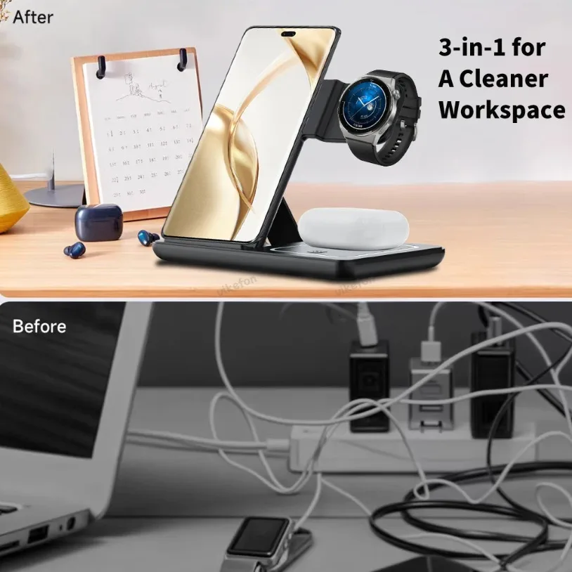 3 in 1 Foldable Wireless Charg - огляд і ціна Smart Home Office