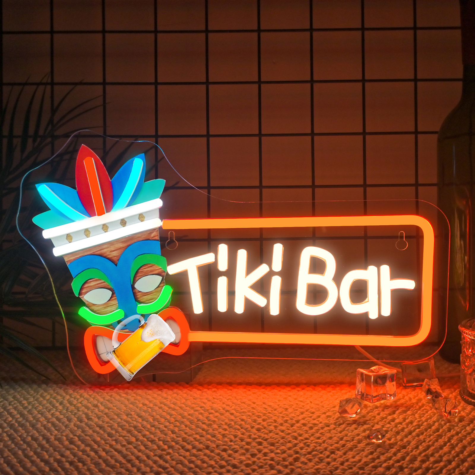 Tiki Bar Neon Sign UV Led Sign - огляд і ціна Smart Home Poster