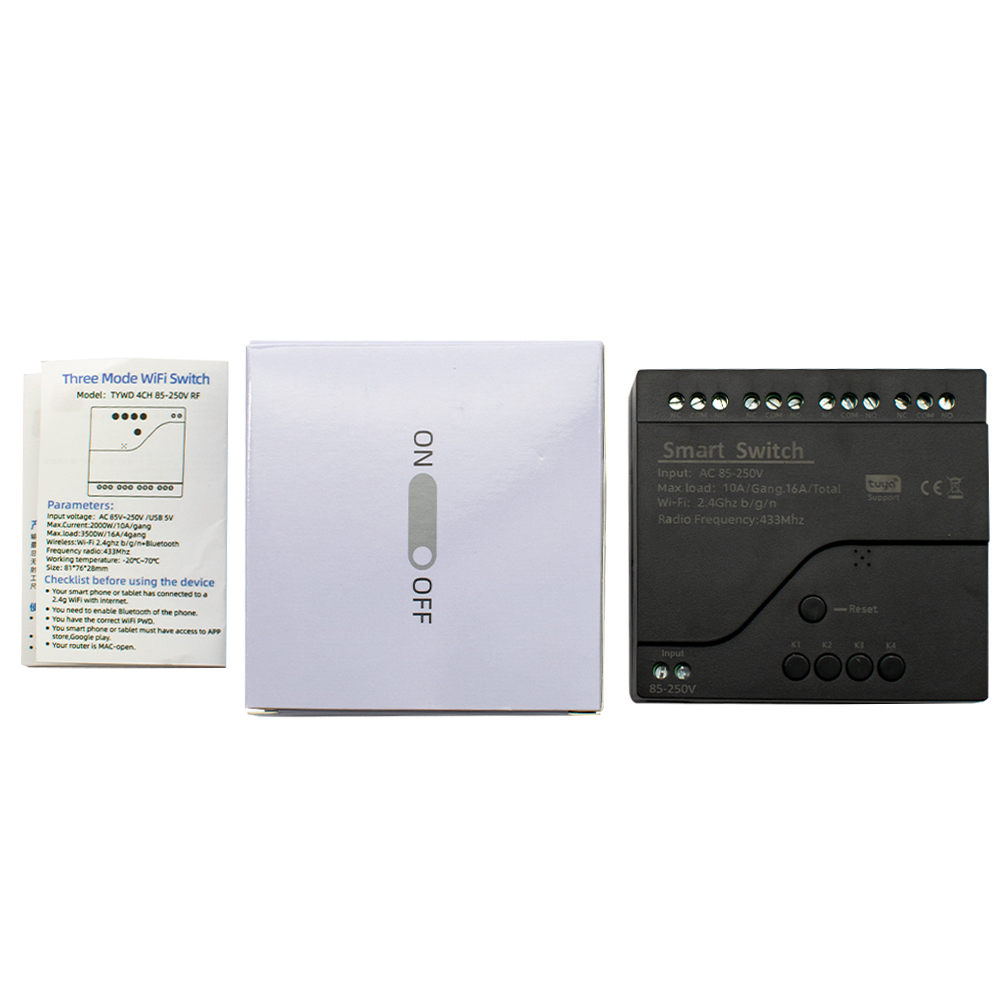 Black Style Tuya 4CH Wifi Smar - огляд і ціна Smart Home Utilities