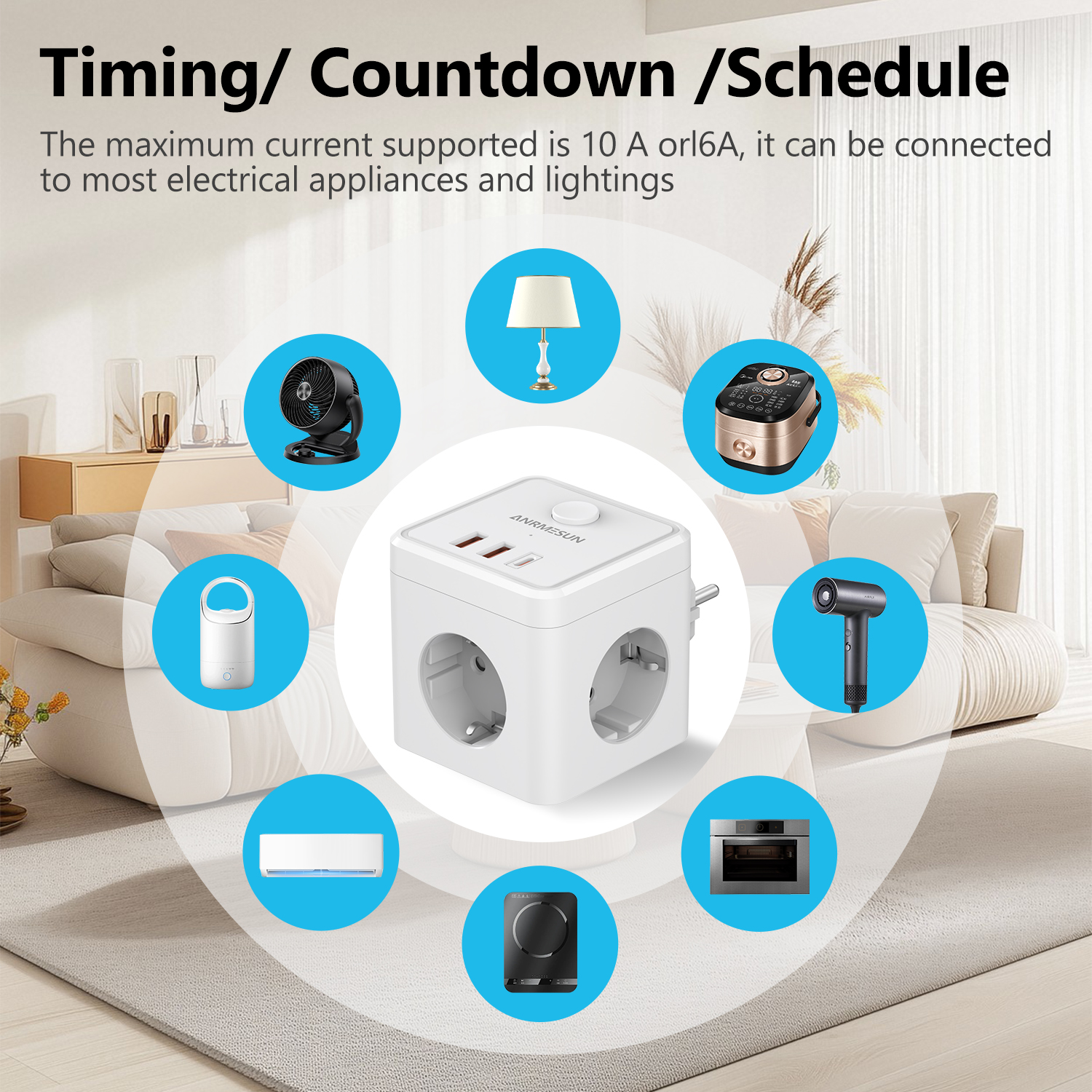 3 EU Plug 2 USB-A 1 Type-C Por - огляд і ціна Smart Home Utilities