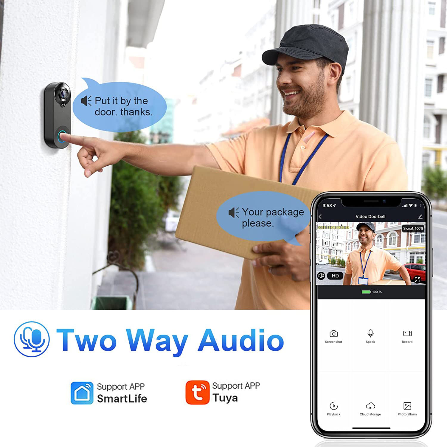 5G 2.4G WiFi Video Doorbell 10 - огляд і ціна Smart Home Video Doorbell Enhanced Security With Smart Doorbell