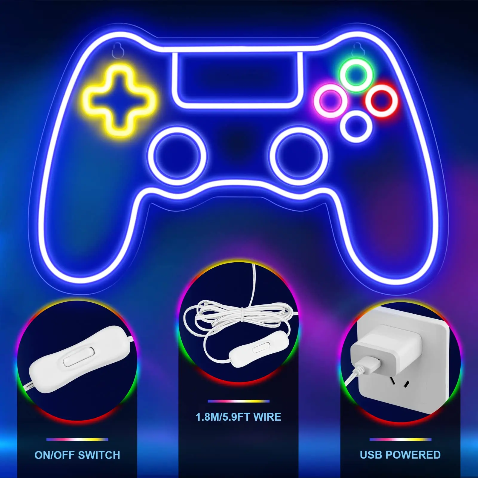 Gamer Neon Sign Game Controlle - огляд і ціна Smart Home Poster