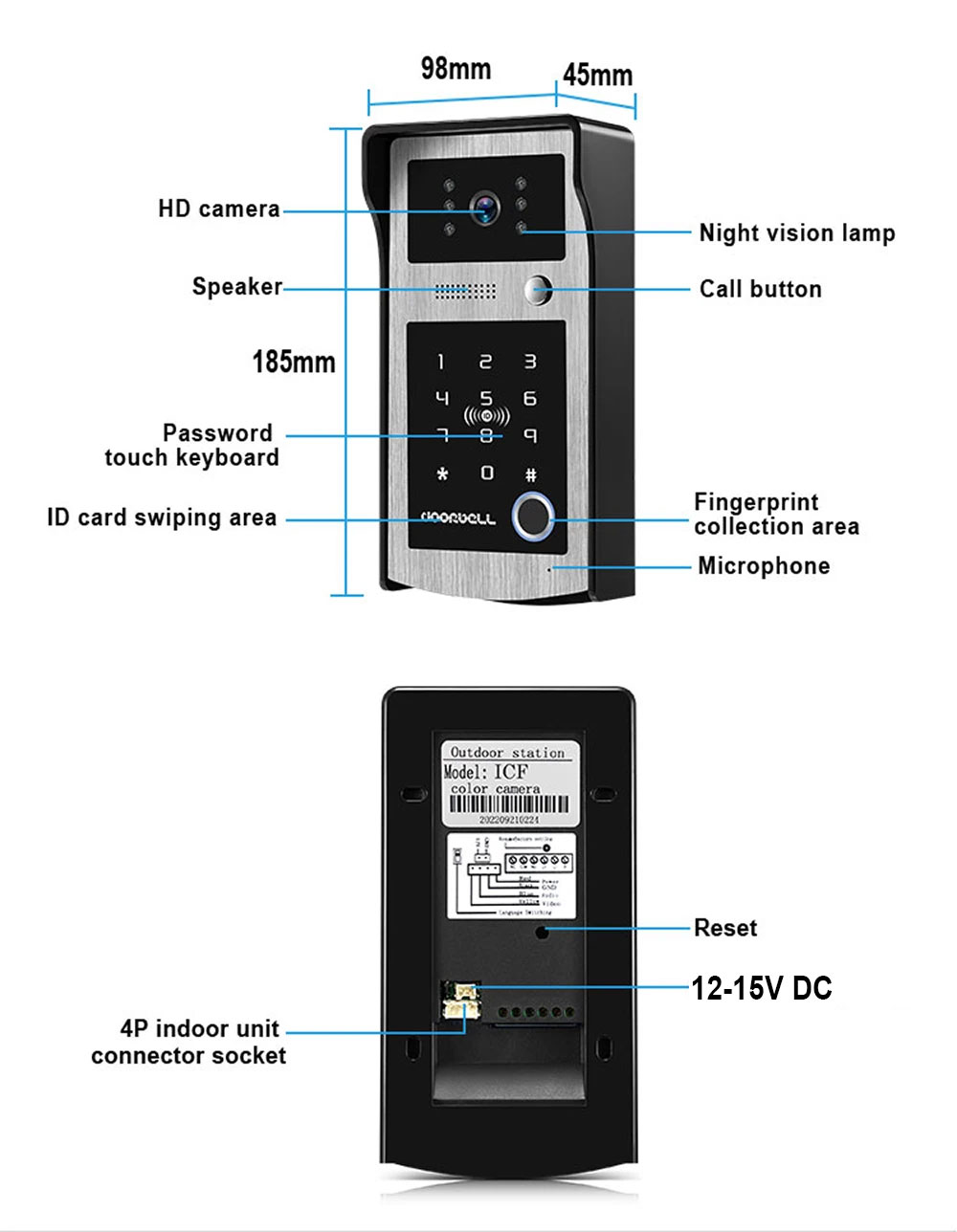 Wifi Tuya 7 Inch Touch Screen  - огляд і ціна Smart Home Video Doorbell Enhanced Security With Smart Doorbell
