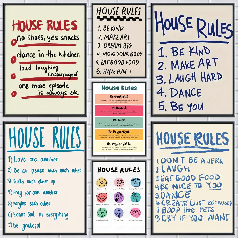house rules Poster Modern and  - огляд і ціна Smart Home Poster