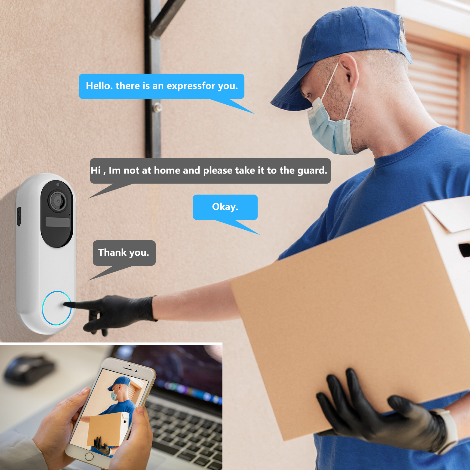 Tuya Smart Video Doorbell Wate - огляд і ціна Smart Home Video Doorbell Enhanced Security With Smart Doorbell