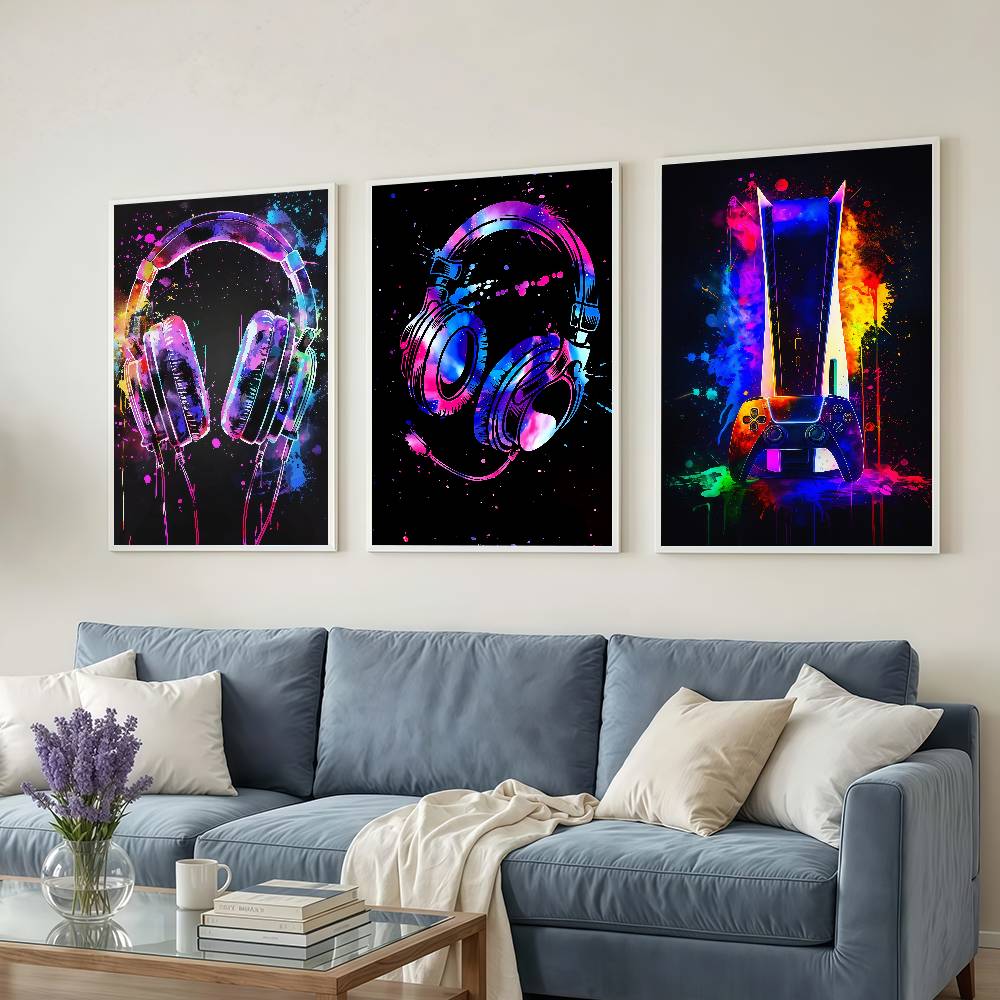 Watercolor Neon Video  Game co - огляд і ціна Smart Home Poster