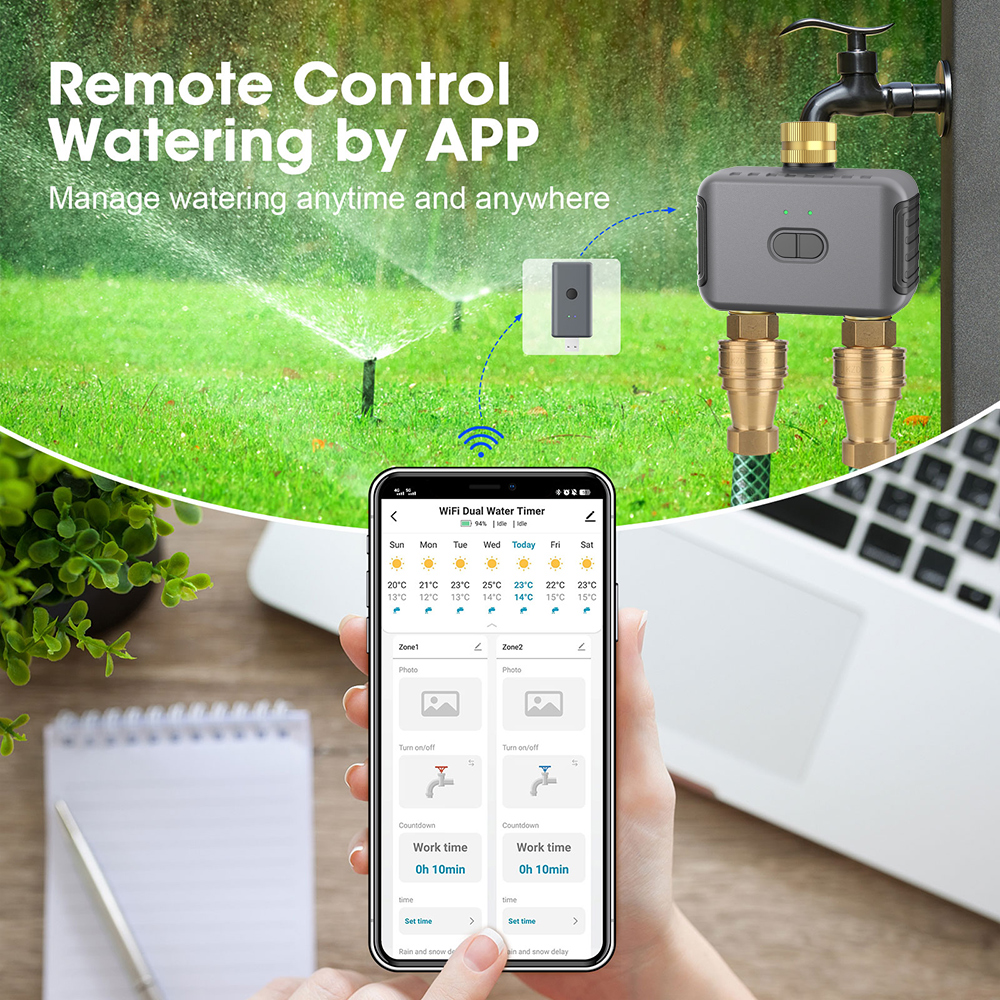 Tuya 2 Zone Watering Timer Gar - огляд і ціна Smart Home Sistem