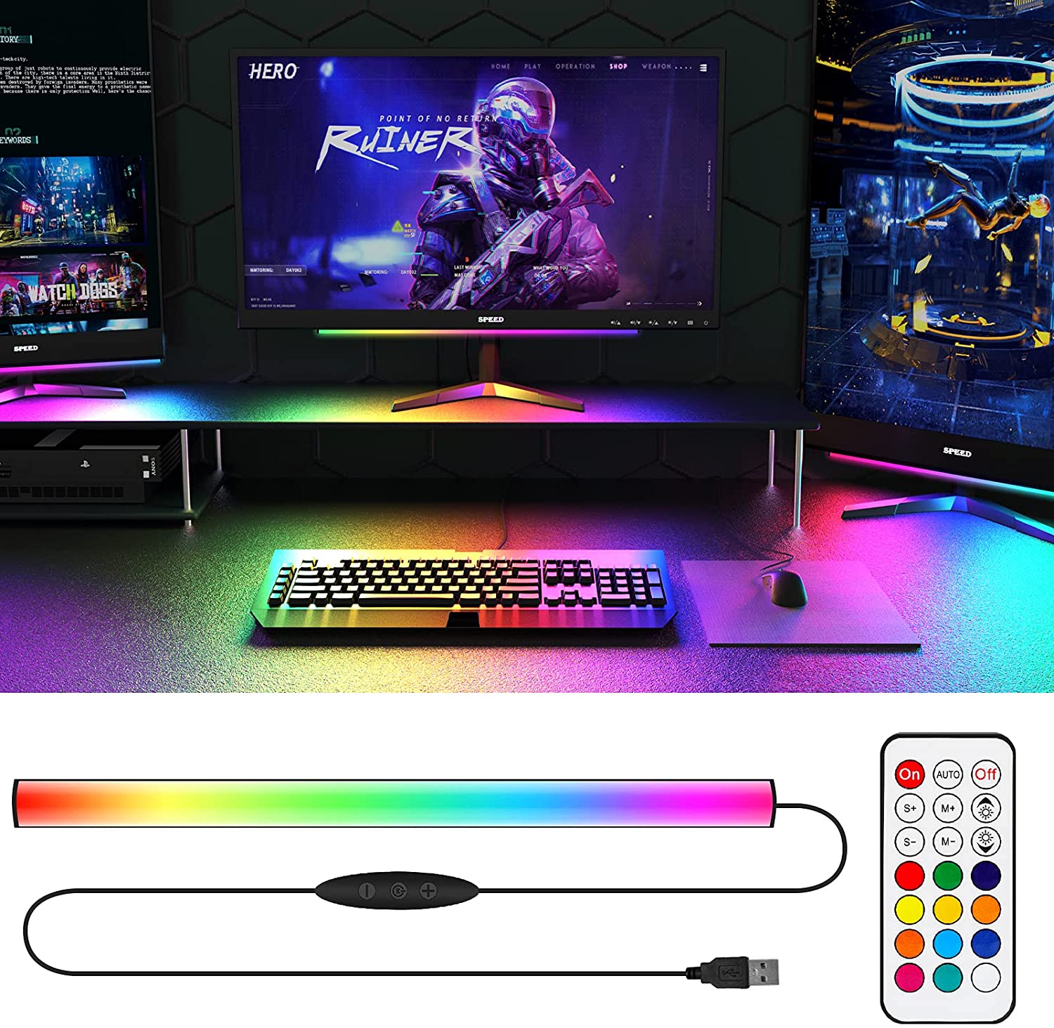 Under Monitor Light Bar RGB Dr - огляд і ціна Smart Home Poster